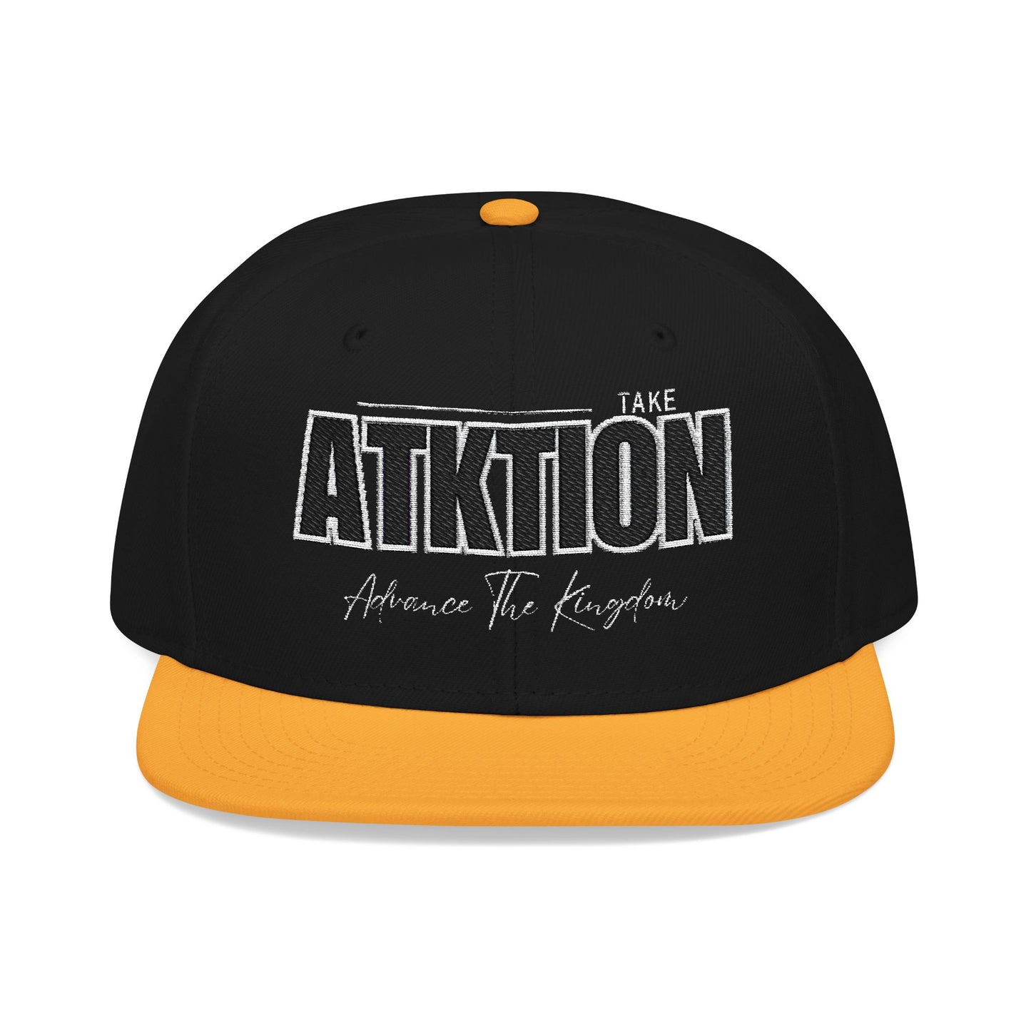 Embroidered Snapback Cap - ATK Statement Hat (Bold Colors)