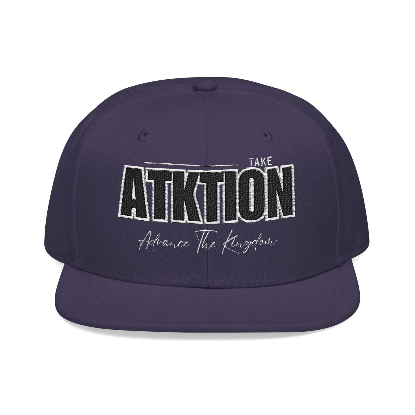 Embroidered Snapback Cap - ATK Statement Hat (Bold Colors)