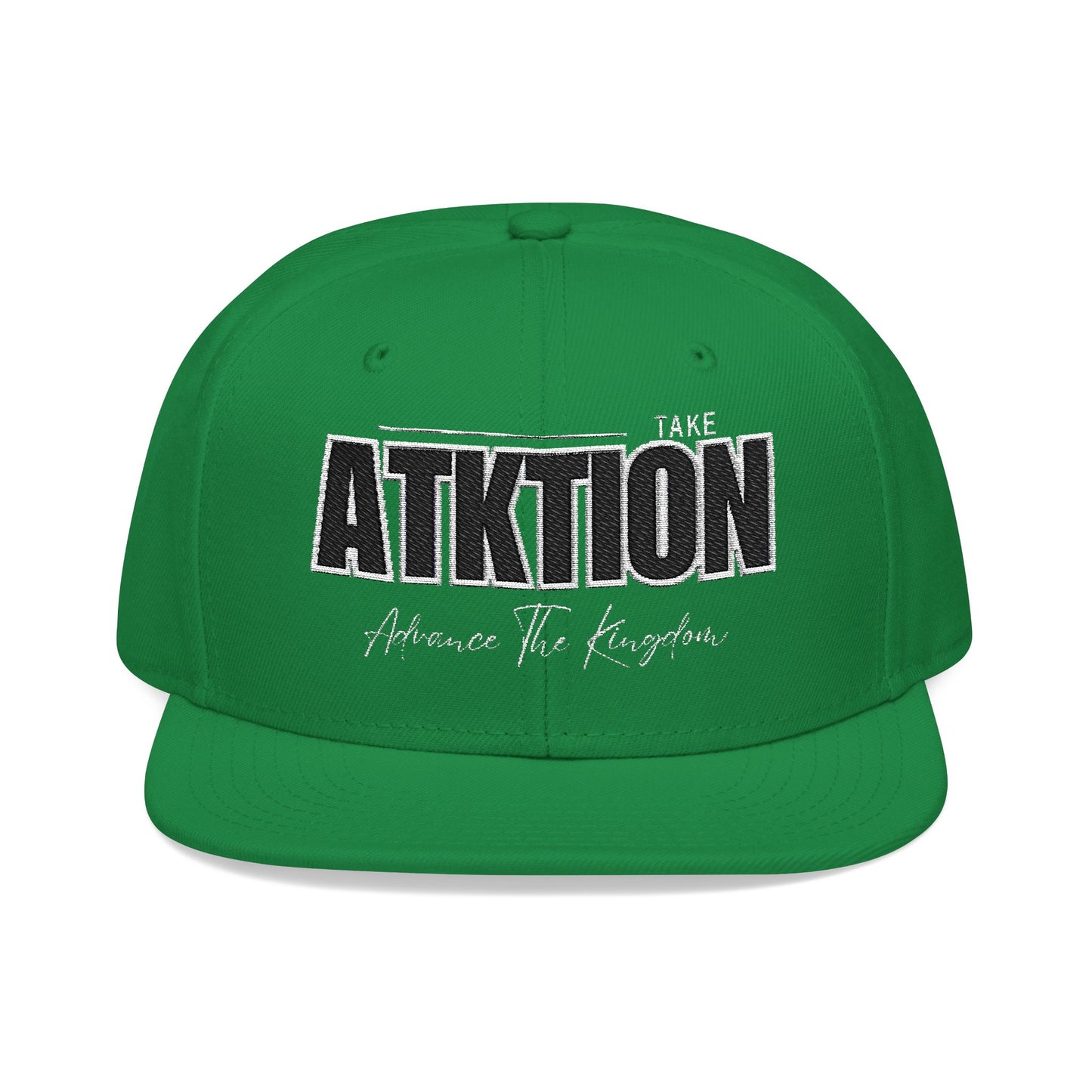 Embroidered Snapback Cap - ATK Statement Hat (Bold Colors)