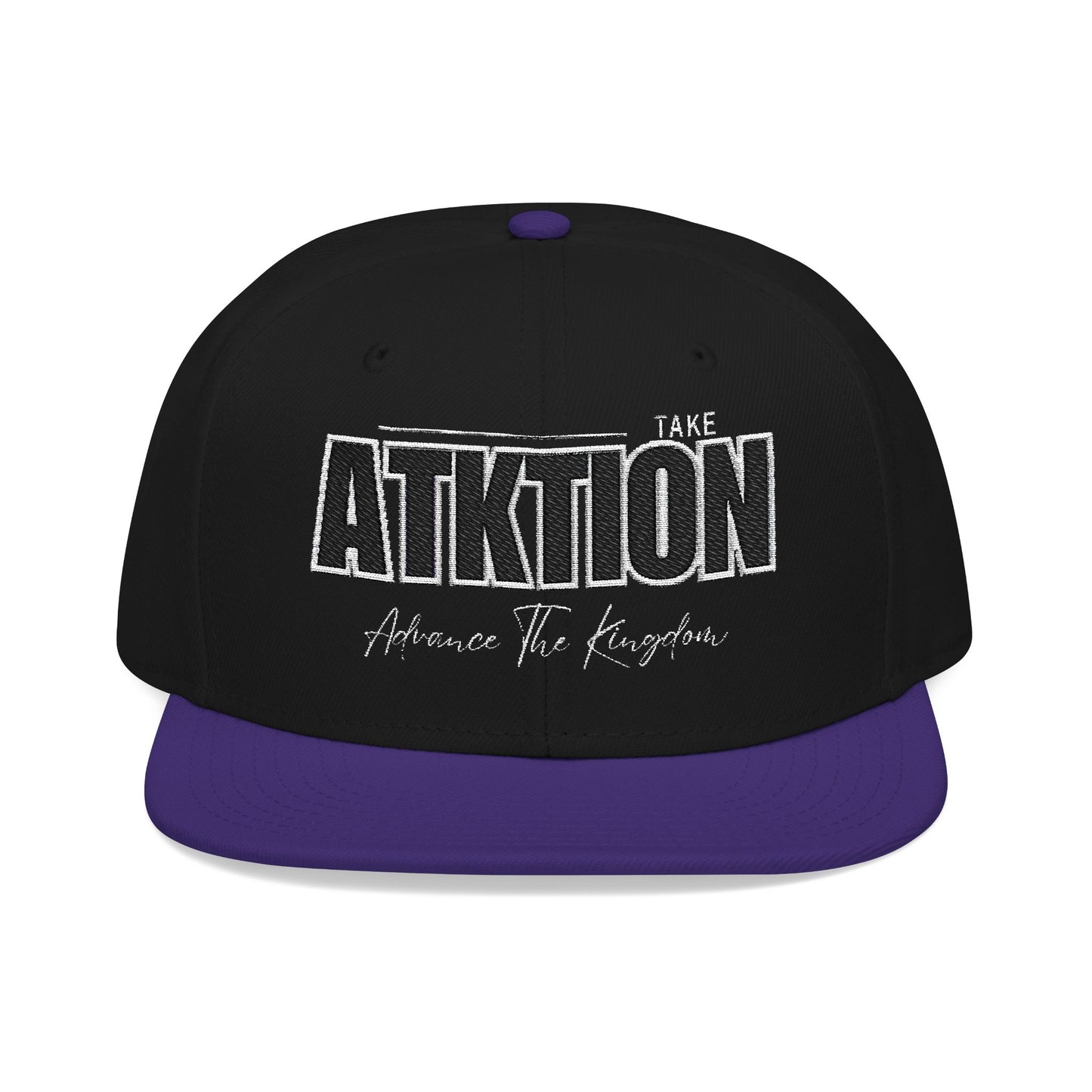 Embroidered Snapback Cap - ATK Statement Hat (Bold Colors)