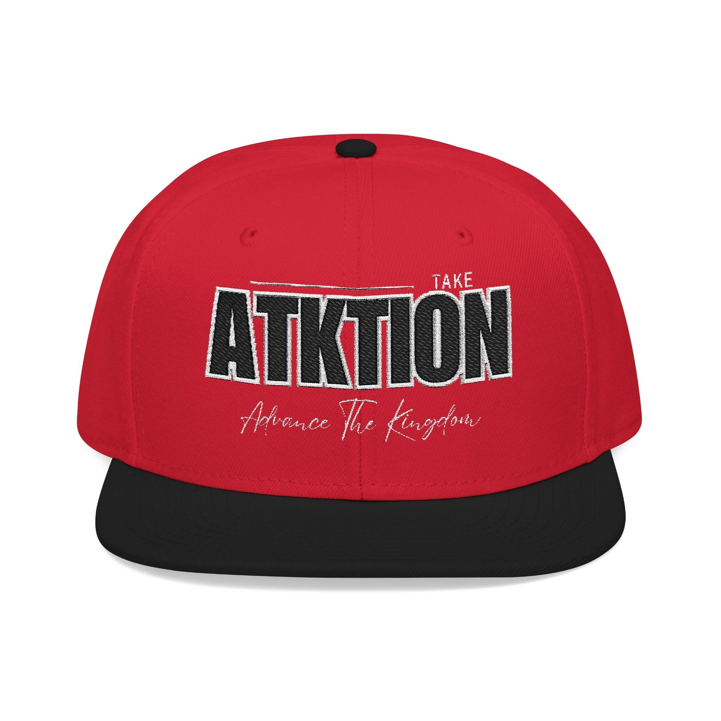 Embroidered Snapback Cap - ATK Statement Hat (Bold Colors)