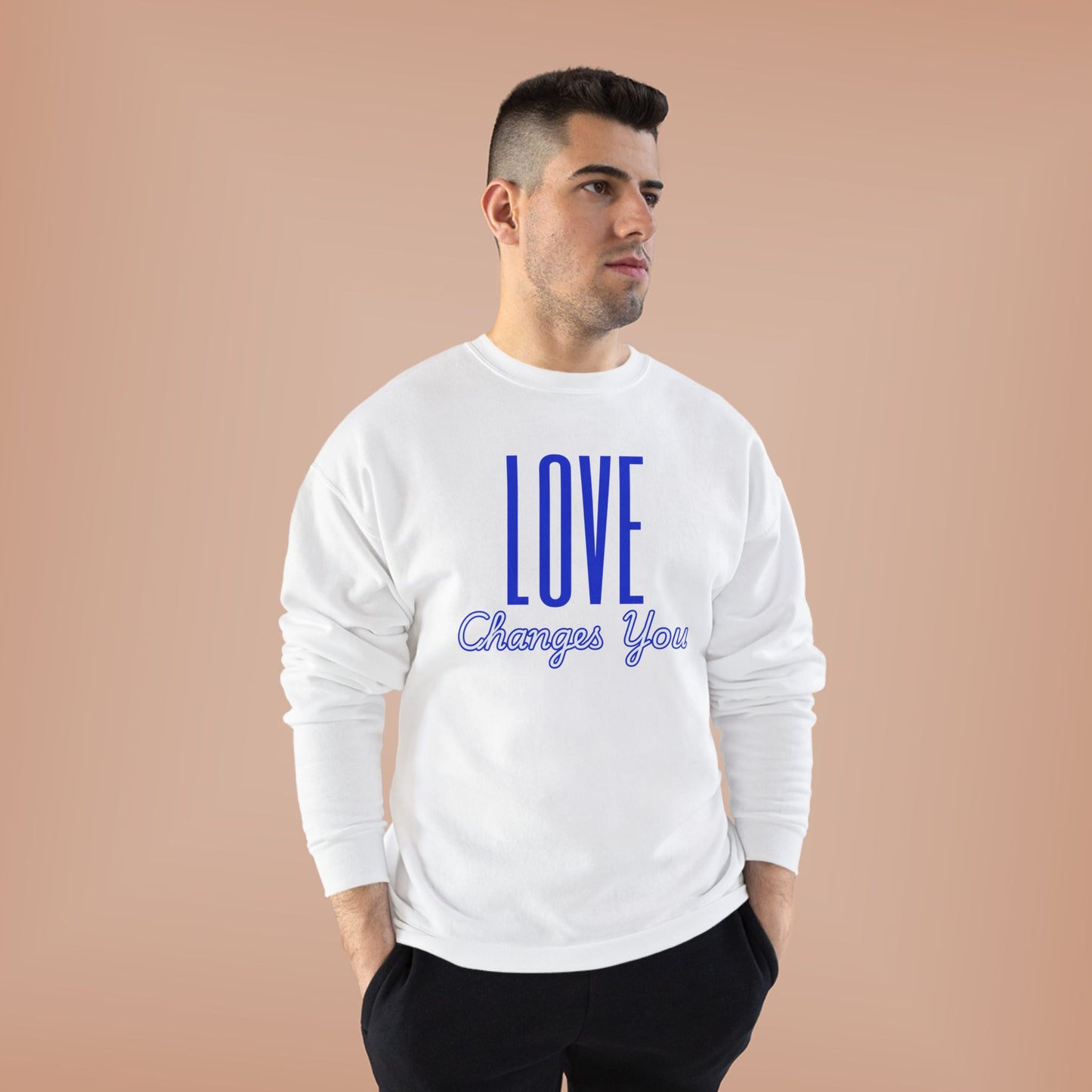 Love Changes You Eco-Friendly Crewneck Sweatshirt