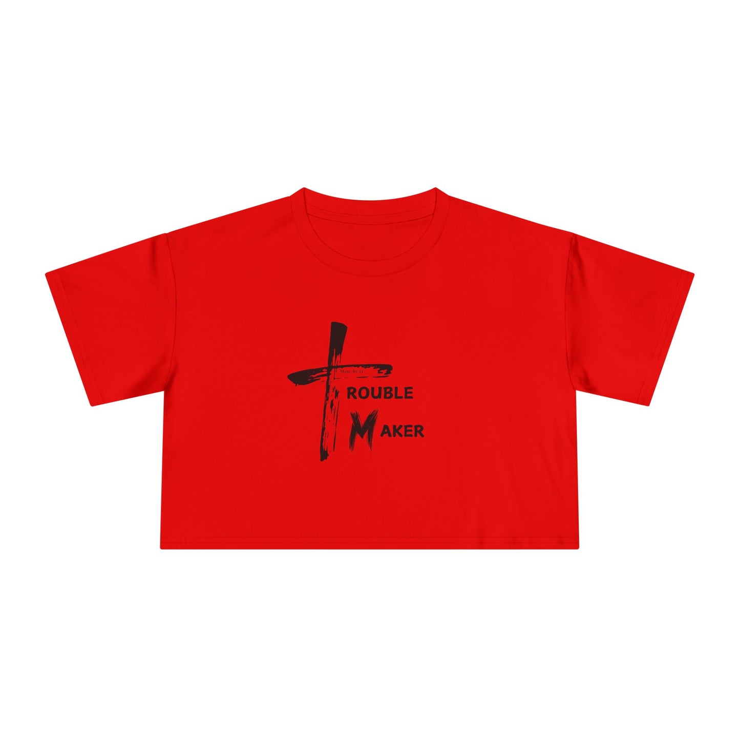 Trouble Maker Women's Crop Tee