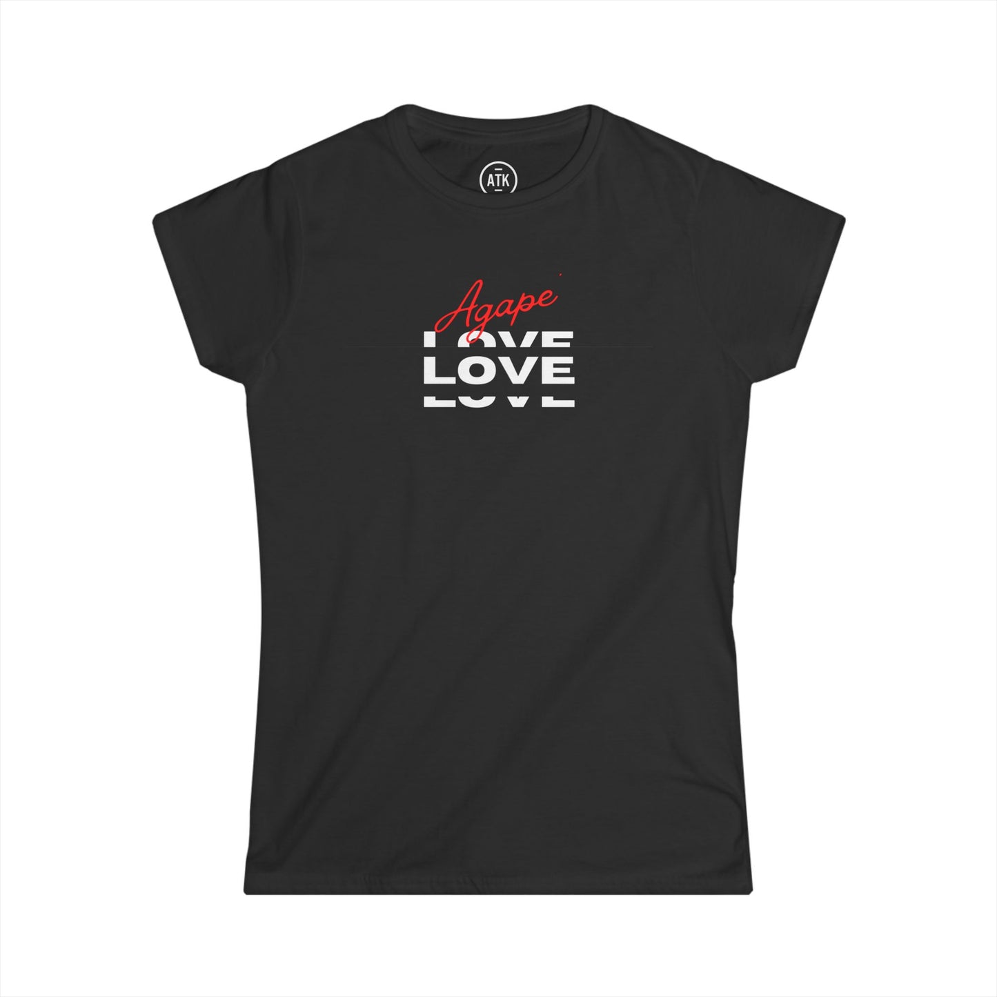 Agape Love Women's Softstyle Tee - Blk