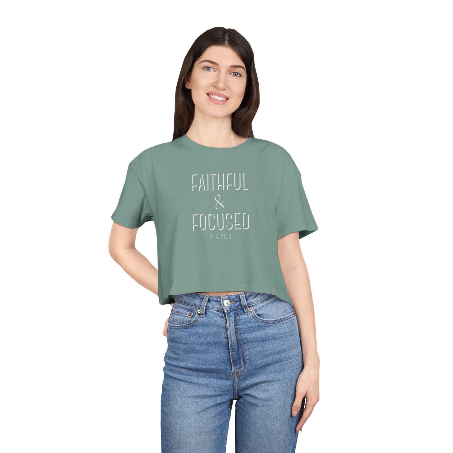 Faithful & Focused Women's Crop Tee