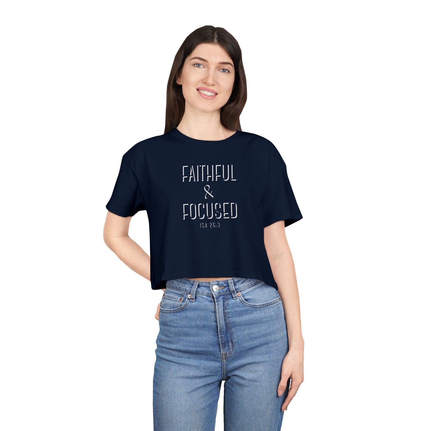 Faithful & Focused Women's Crop Tee