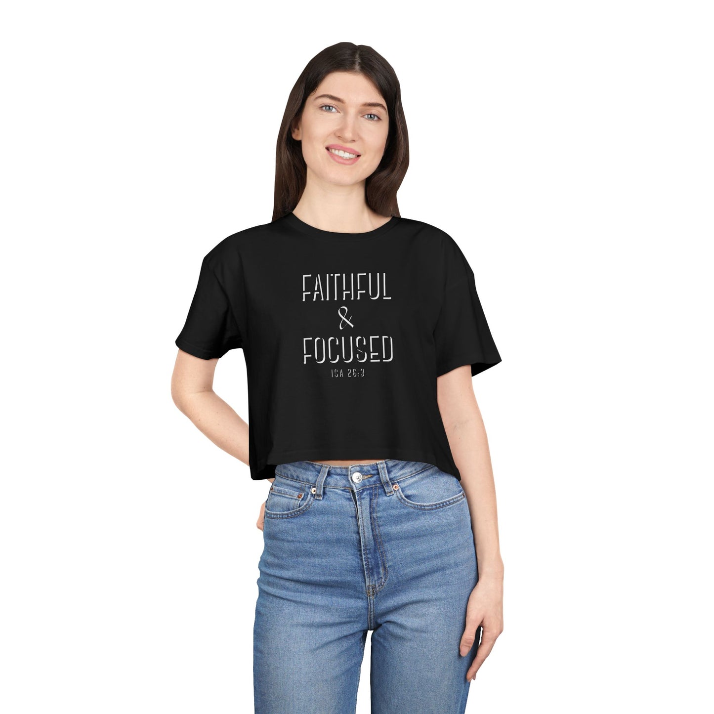 Faithful & Focused Women's Crop Tee