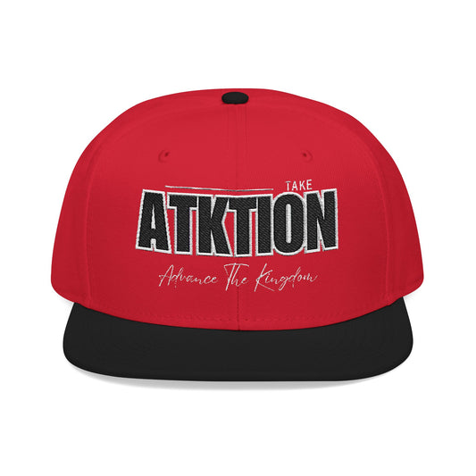 Embroidered Snapback Cap - ATK Statement Hat (Bold Colors)